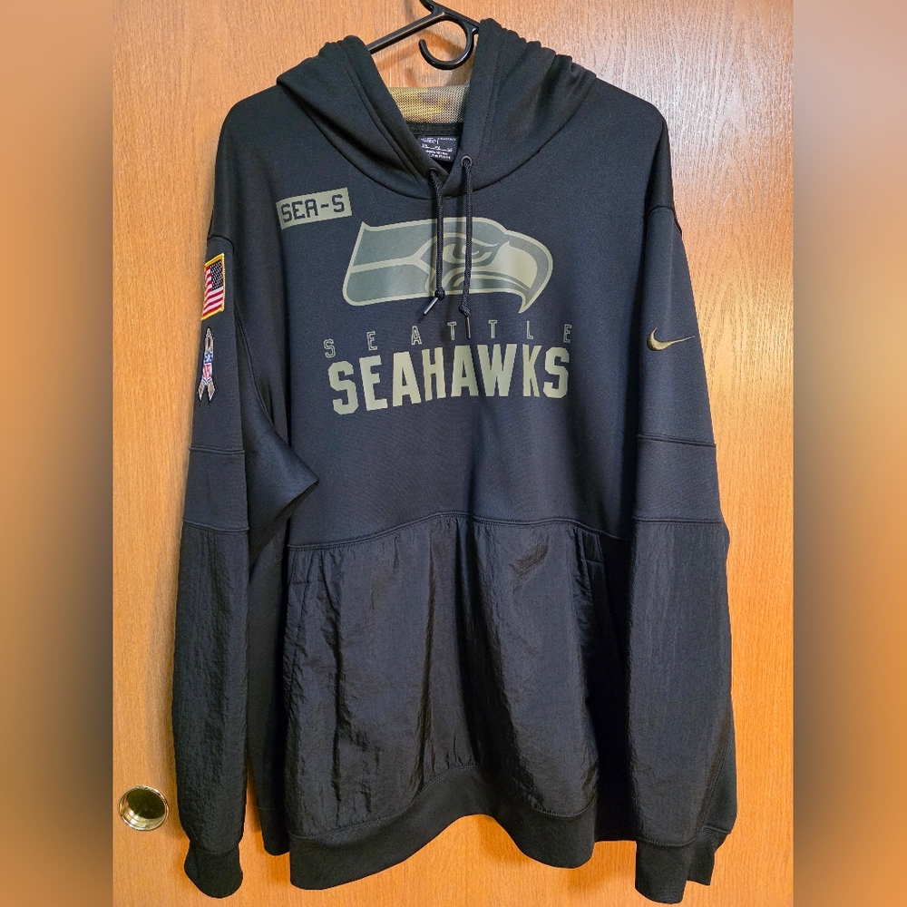 NFL Seattle Seahawks Black Salute To Service Hoodie 3XL